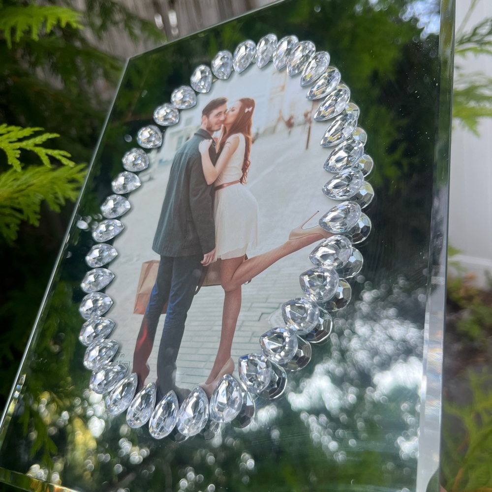 NWT Crystal Embellished Mirror Frame